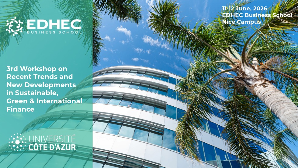 Workshop on Recent Trends and New Developments in Sustainable, Green & International Finance>